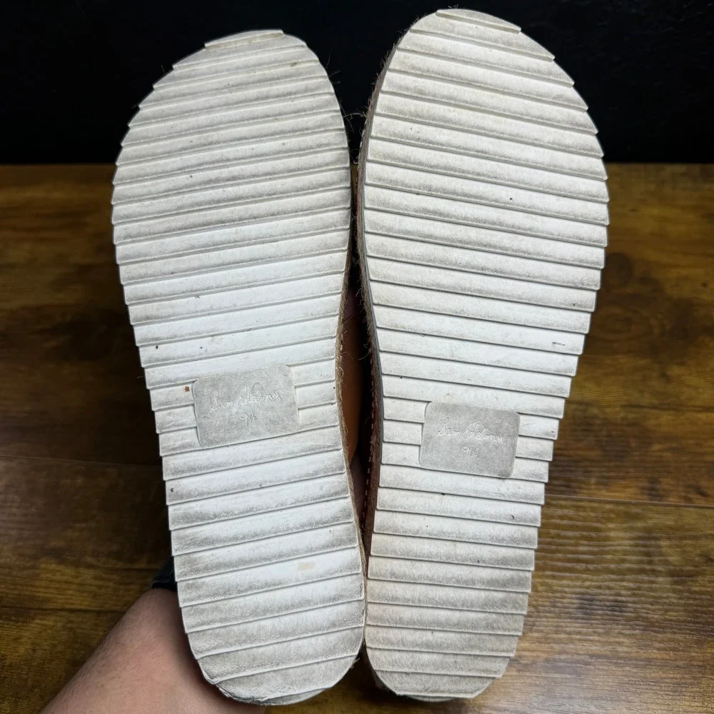 Sam Edelman Adaley Saddle Leather Platform Slide Sandals Womens 9.5